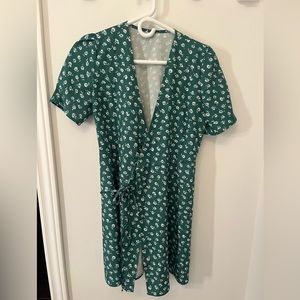 Floral green dress
